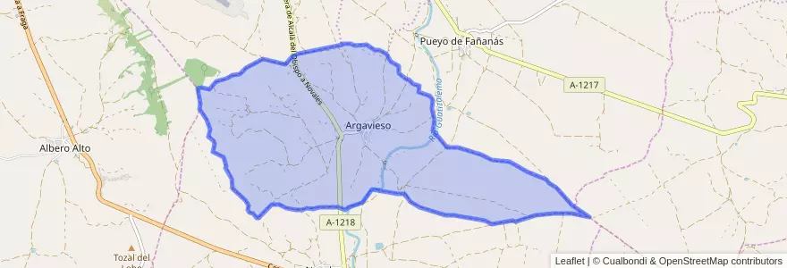 Mapa de ubicacion de Argavieso.