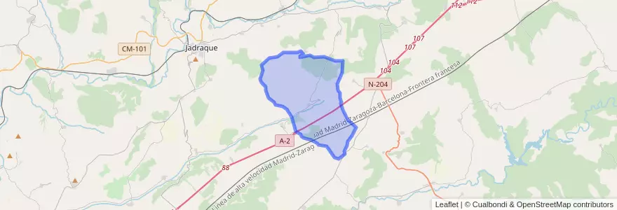 Mapa de ubicacion de Argecilla.