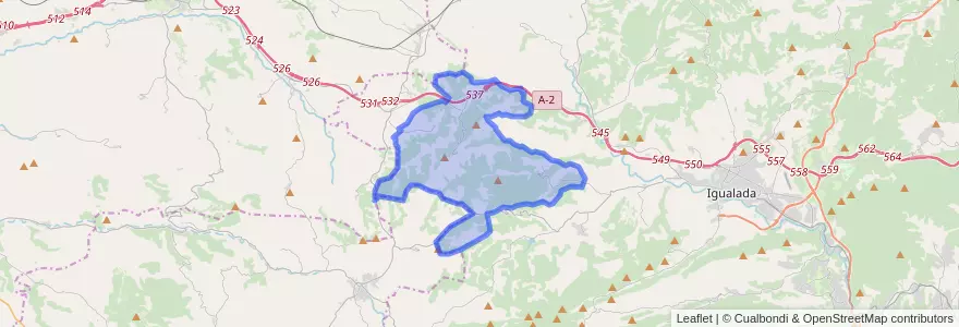 Mapa de ubicacion de Argençola.