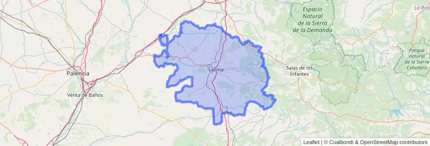 Mapa de ubicacion de Arlanza.