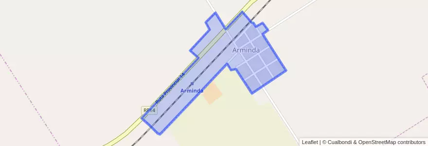 Mapa de ubicacion de Arminda.