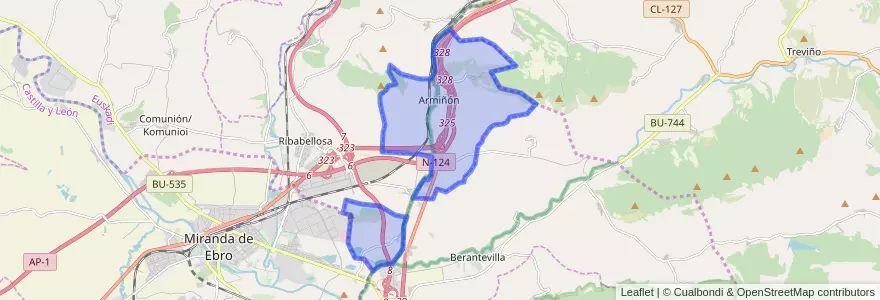Mapa de ubicacion de Armiñón.