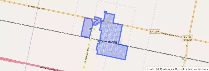 Mapa de ubicacion de Armstrong.