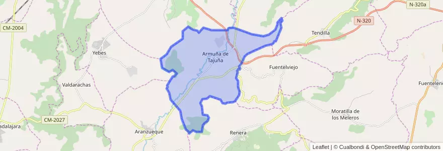 Mapa de ubicacion de Armuña de Tajuña.