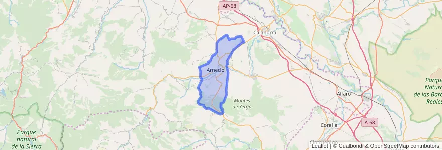 Mapa de ubicacion de Arnedo.