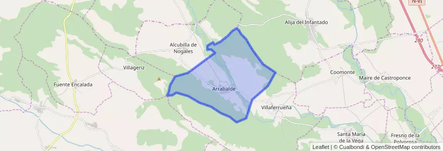 Mapa de ubicacion de Arrabalde.