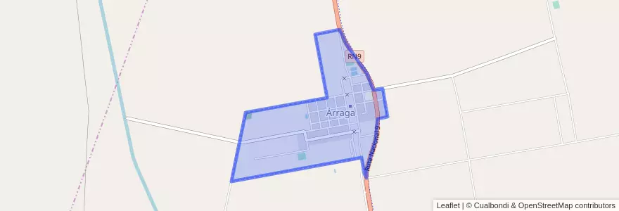 Mapa de ubicacion de Arraga.