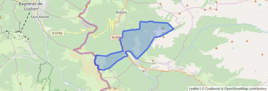 Mapa de ubicacion de Arres.