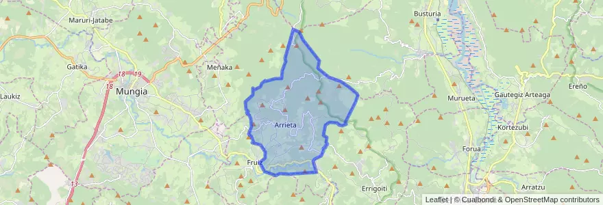 Mapa de ubicacion de Arrieta.