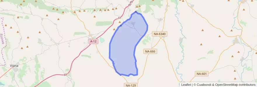 Mapa de ubicacion de Arróniz.