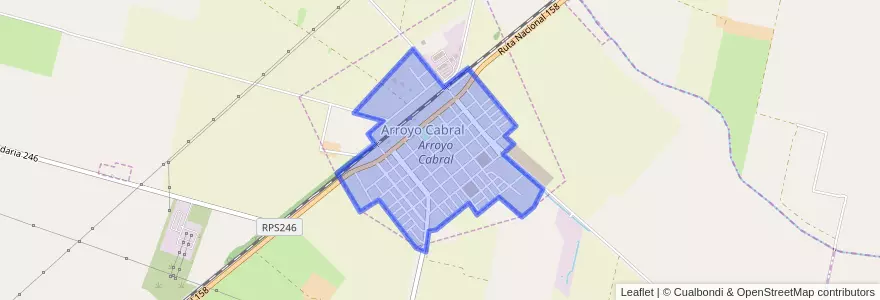 Mapa de ubicacion de Arroyo Cabral.