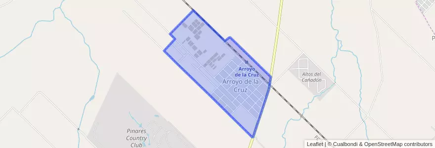Mapa de ubicacion de Arroyo de la Cruz.