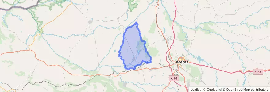 Mapa de ubicacion de Arroyo de la Luz.