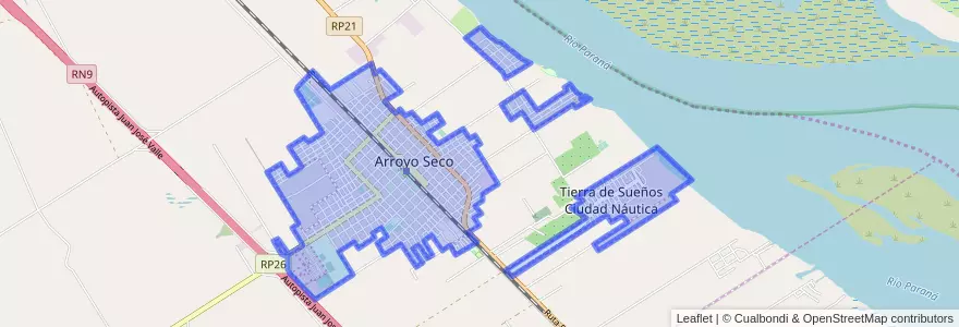 Mapa de ubicacion de Arroyo Seco.