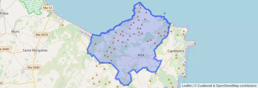 Mapa de ubicacion de Artà.