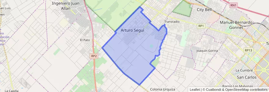 Mapa de ubicacion de Arturo Seguí.