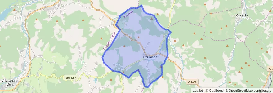 Mapa de ubicacion de Artziniega / Arceniega.