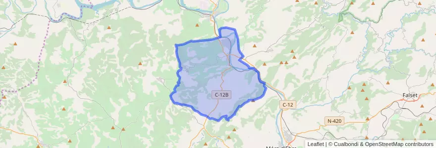 Mapa de ubicacion de Ascó.