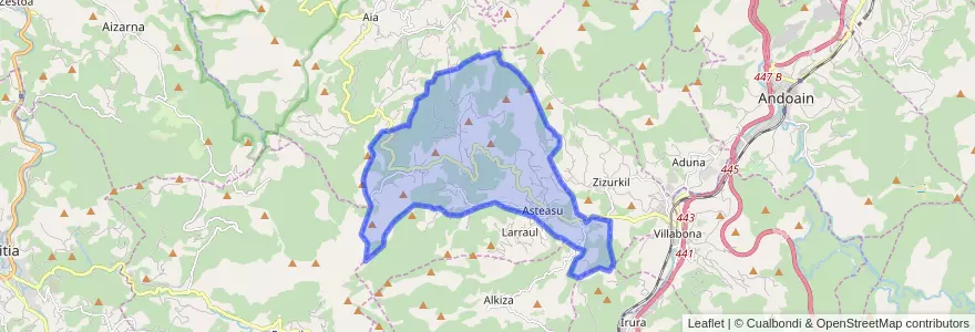 Mapa de ubicacion de Asteasu.