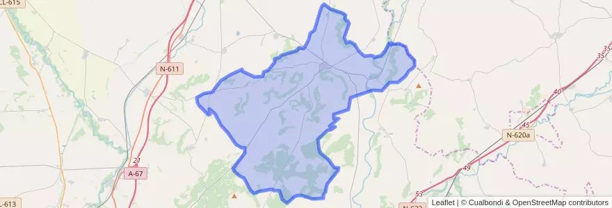 Mapa de ubicacion de Astudillo.