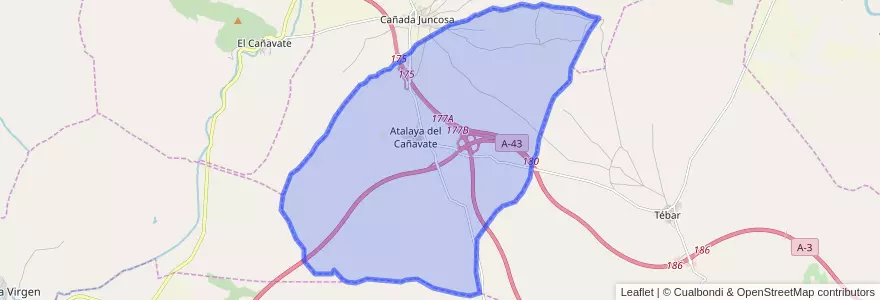 Mapa de ubicacion de Atalaya del Cañavate.