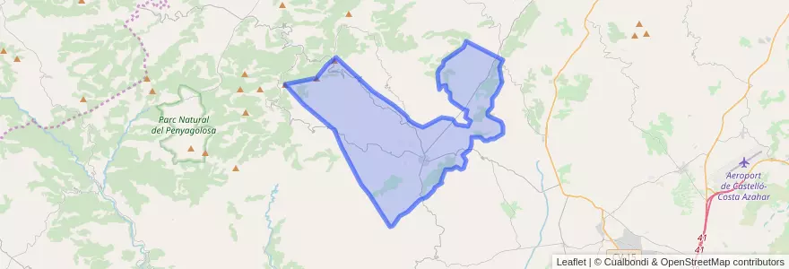 Mapa de ubicacion de Atzeneta del Maestrat.