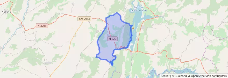 Mapa de ubicacion de Auñón.