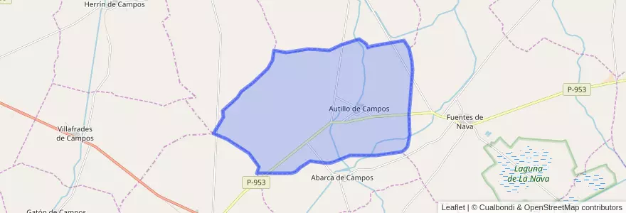 Mapa de ubicacion de Autillo de Campos.