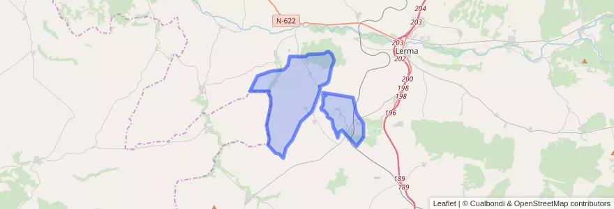Mapa de ubicacion de Avellanosa de Muñó.