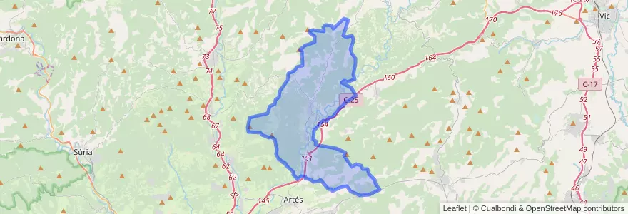 Mapa de ubicacion de Avinyó.