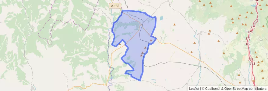 Mapa de ubicacion de Ayerbe.