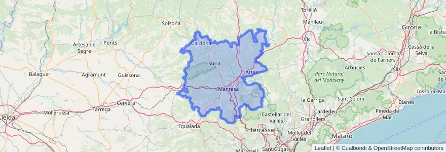 Mapa de ubicacion de Bages.