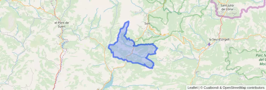 Mapa de ubicacion de Baix Pallars.