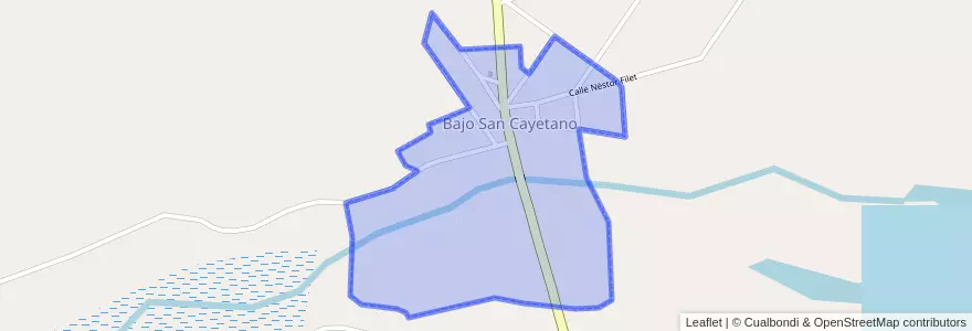 Mapa de ubicacion de Bajo San Cayetano.