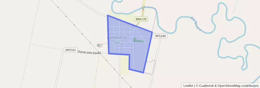 Mapa de ubicacion de Ballesteros Sur.
