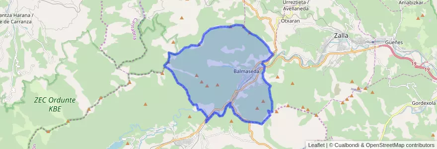 Mapa de ubicacion de Balmaseda.
