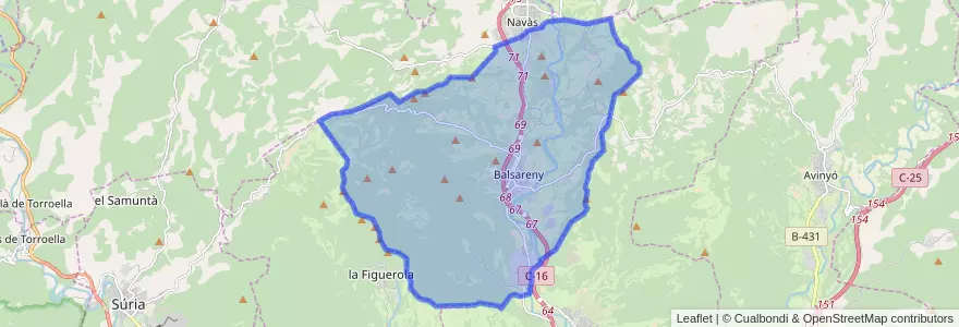 Mapa de ubicacion de Balsareny.
