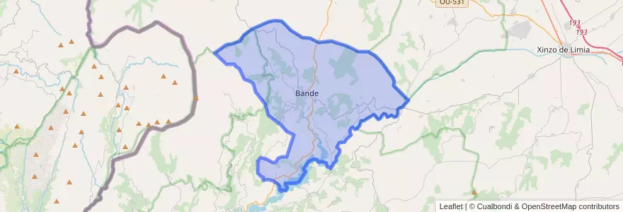 Mapa de ubicacion de Bande.