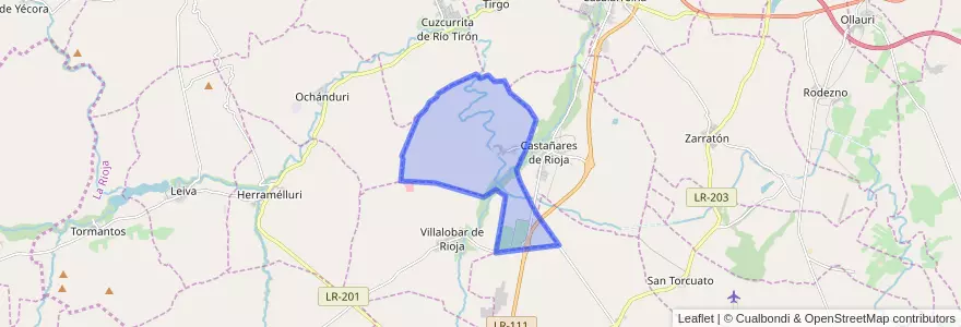 Mapa de ubicacion de Baños de Rioja.