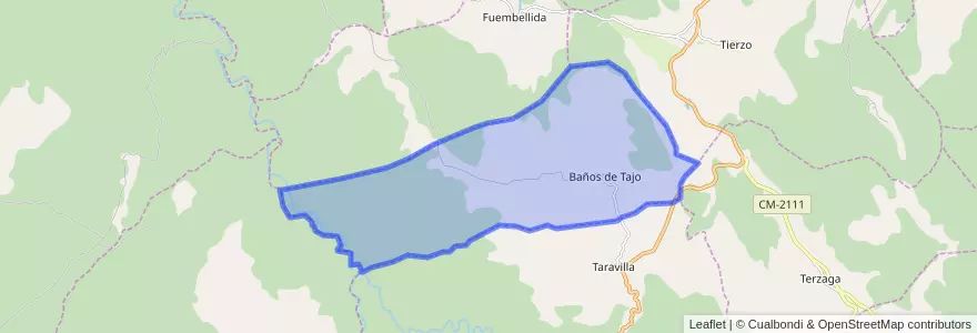 Mapa de ubicacion de Baños de Tajo.
