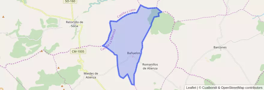 Mapa de ubicacion de Bañuelos.