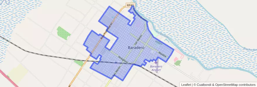 Mapa de ubicacion de Baradero.
