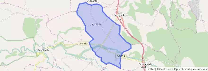 Mapa de ubicacion de Barbolla.