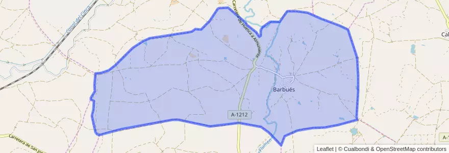 Mapa de ubicacion de Barbués.