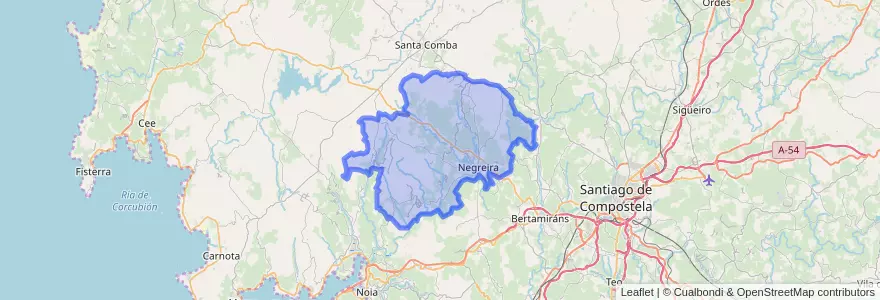 Mapa de ubicacion de A Barcala.