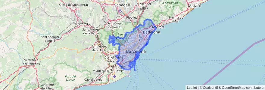 Mapa de ubicacion de Barcelonés.