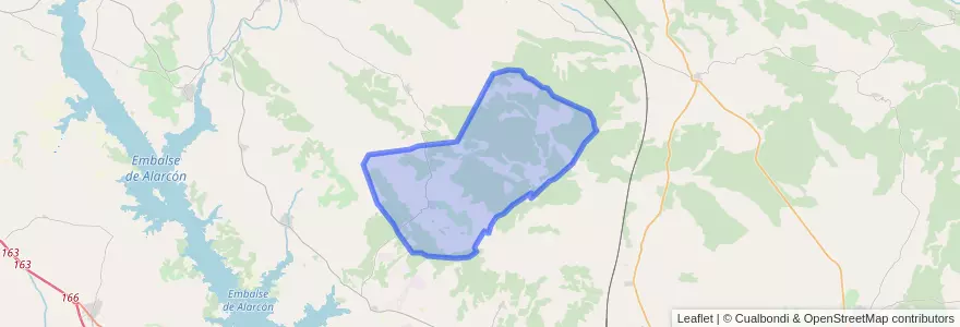 Mapa de ubicacion de Barchín del Hoyo.
