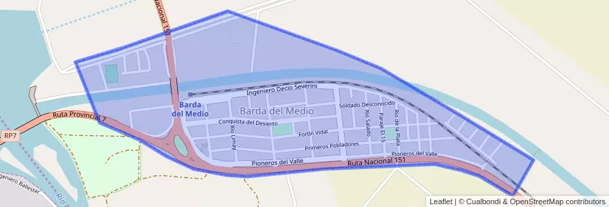 Mapa de ubicacion de Barda del Medio.