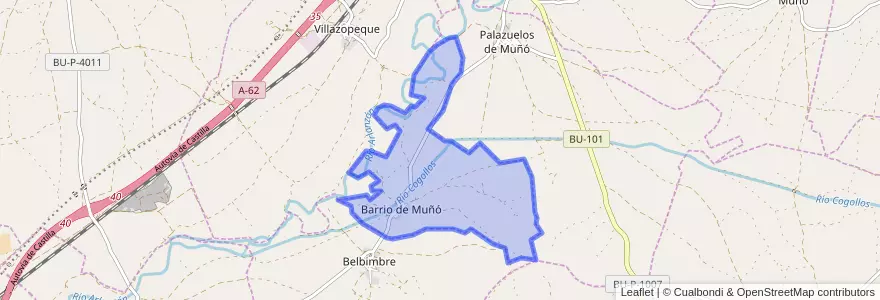 Mapa de ubicacion de Barrio de Muñó.