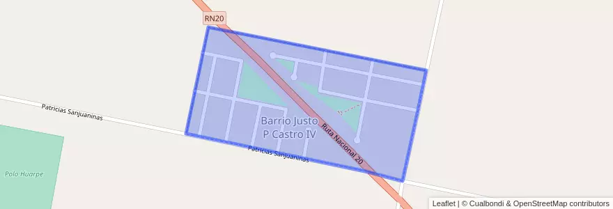 Mapa de ubicacion de Barrio Justo P Castro IV.